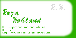 roza wohland business card